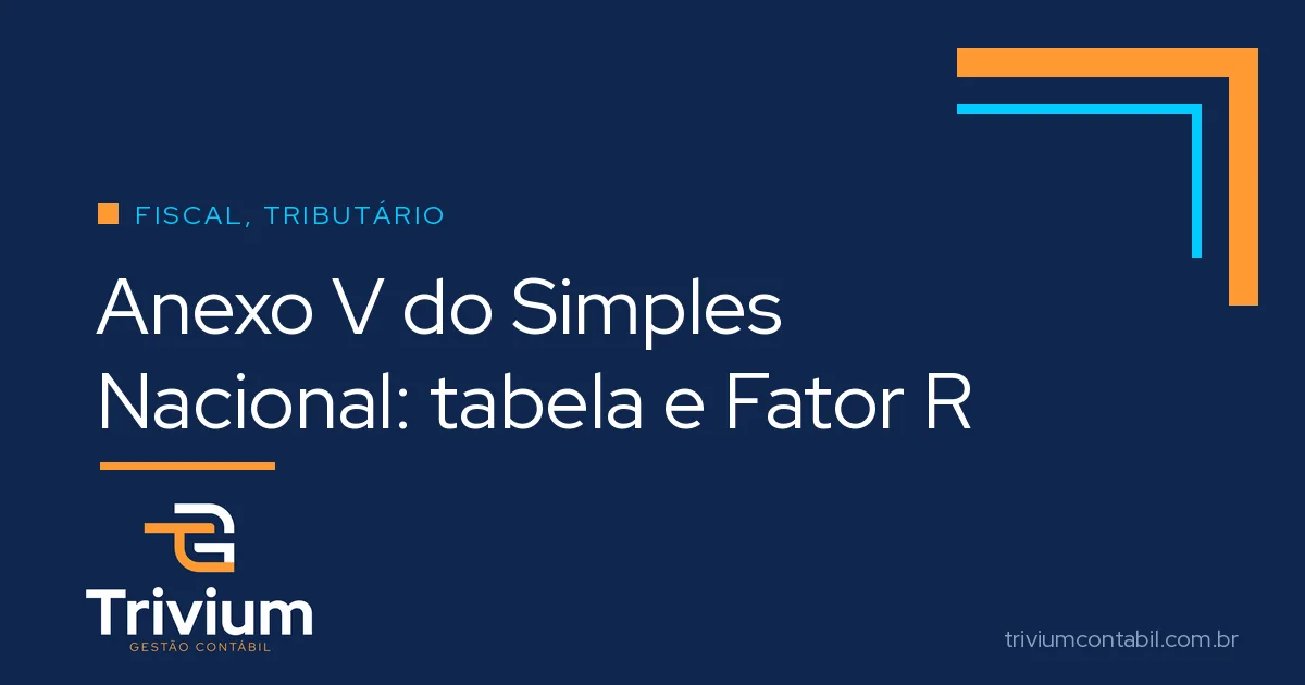Anexo V do Simples Nacional